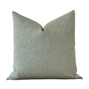 Sage Green Linen Pillow Cover | Handmade Decorative Cushion Cover | Soft Green Textured Throw Pillow | Cozy Minimalist Home Decor | Chase