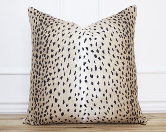 Antelope Pillow Cover Black • Animal Print Pillow Cover • 20 x 20 Pillow • Decorative Throw Pillow Covers • Designer Pillow | Evelyn Black