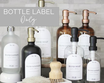 Bottle Label | Waterproof Label | Soap Pump Label | Waterproof Vinyl Label | Organizing Labels