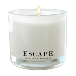 Coconut & Sandalwood Scented Candle | Relaxing Candle | All Natural Vegan | Soy Candle Alternative | Hand Poured in Small Batches | Escape