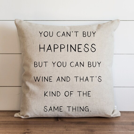 Buy Happiness 18 X 18 20 X 20 Pillow Cover Everyday Throw Pillow Gift Accent Pillow Cushion Cover Etsy