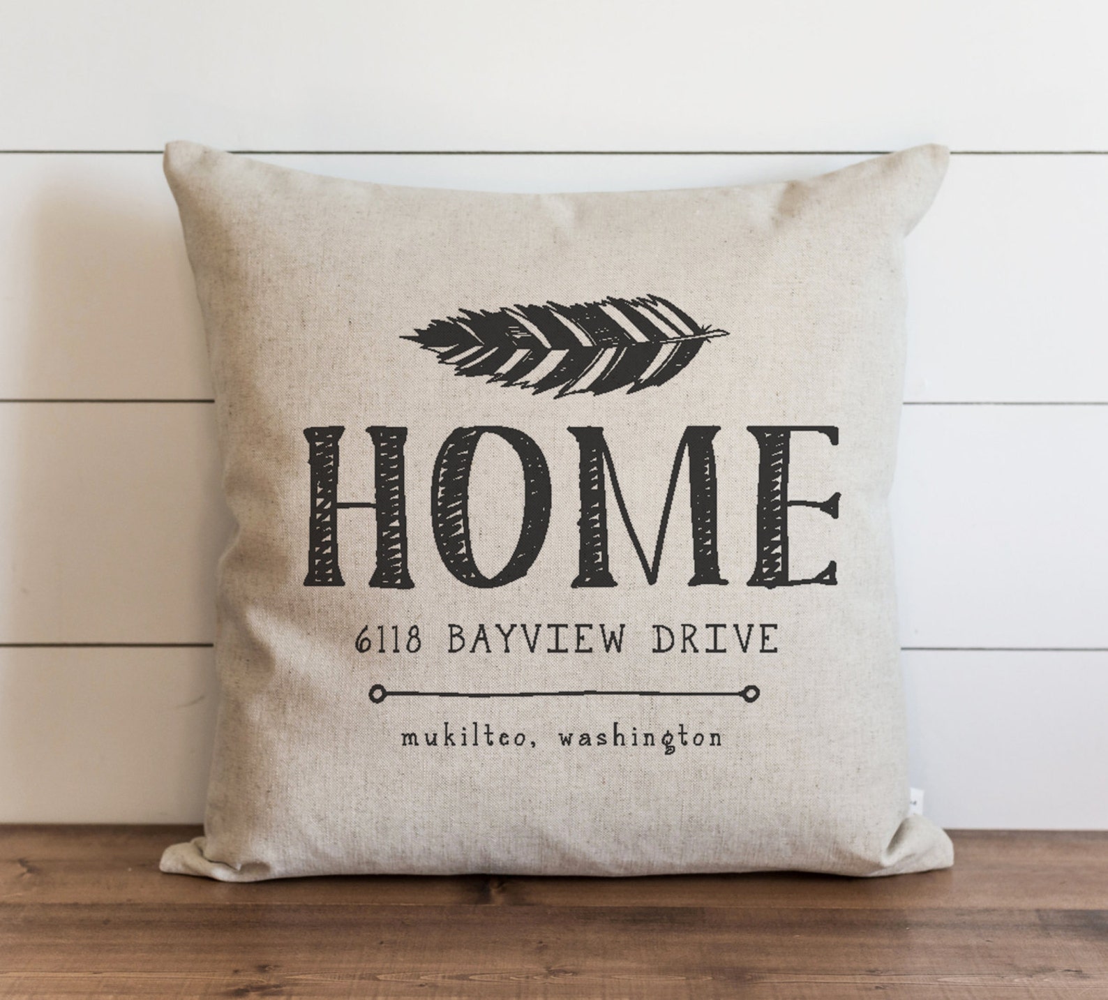 Home_Address 20 x 20 Pillow Cover // Everyday // Housewarming Etsy