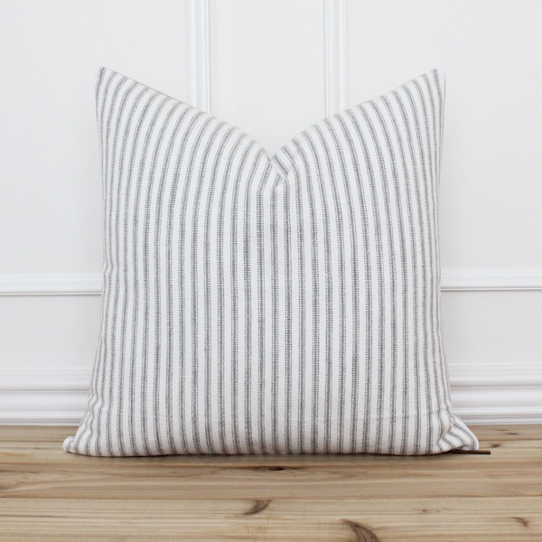 Gray Stripe Pillow Etsy