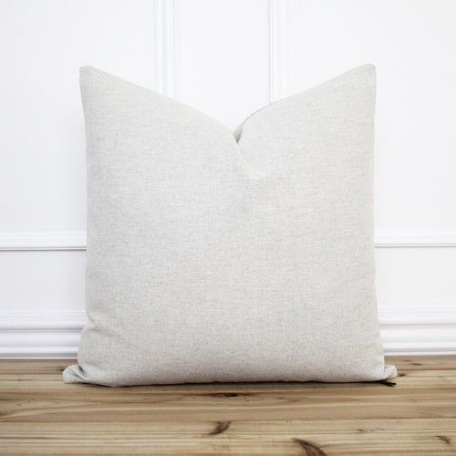 Neutral Linen Pillow Cover 20 X 20 Pillow Cover Designer Etsy