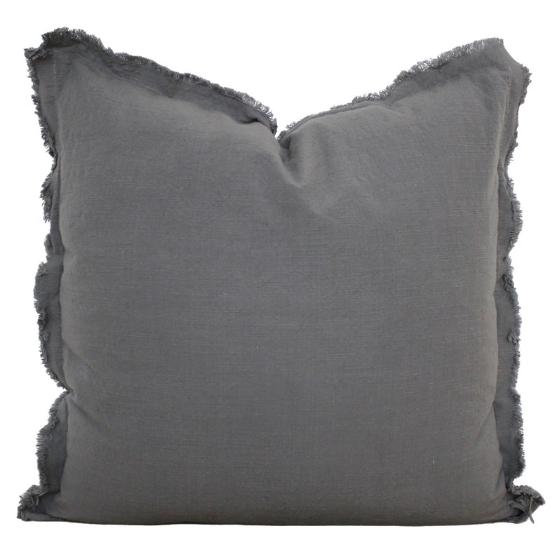 Fringe Pillow Cover 20 x 20 Pillow Cover 26 x 26 Neutral Etsy
