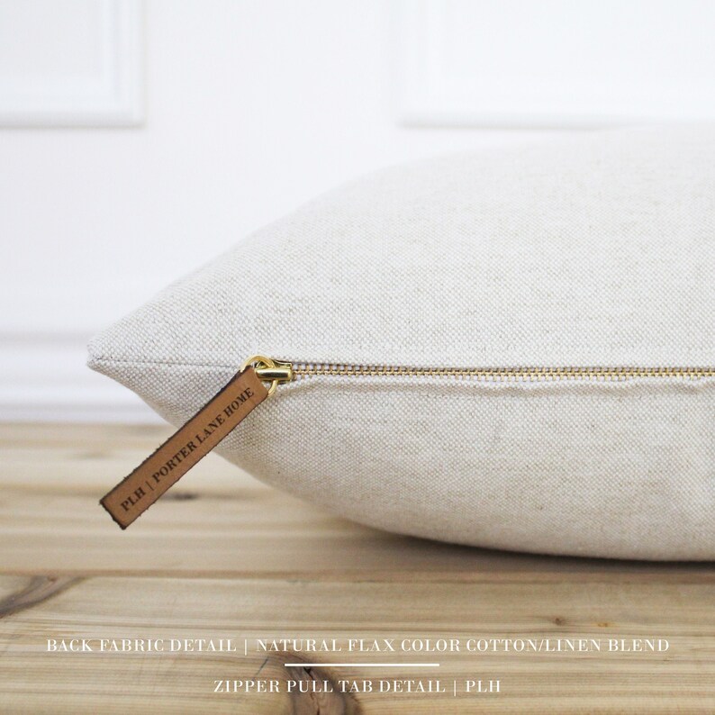 Neutral Slubbed Linen Pillow Cover Oatmeal Linen Accent Pillow Textured Linen Throw Pillow Simple Modern Home Decor Bas image 6