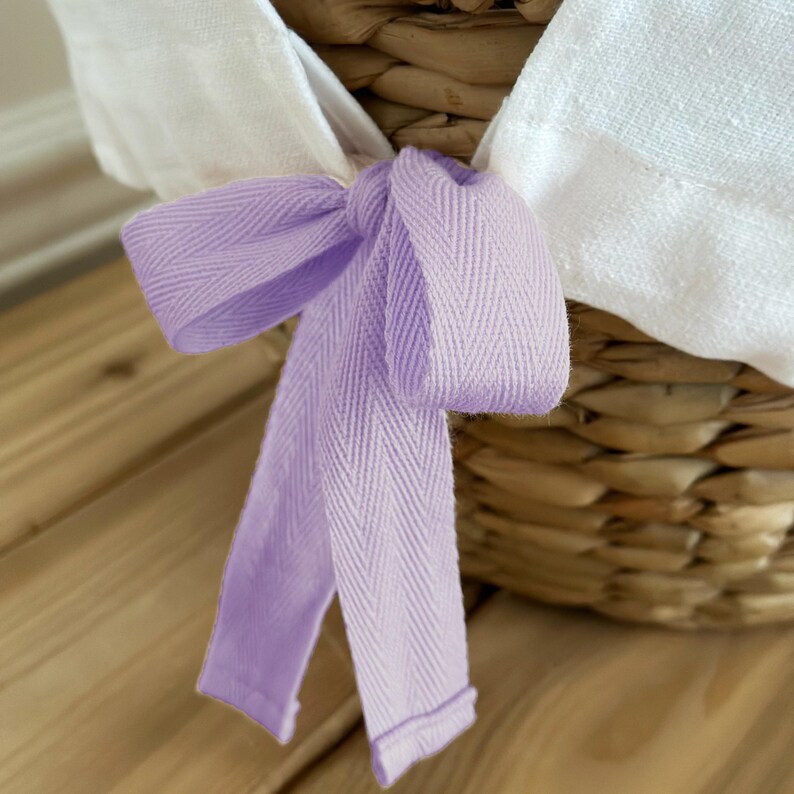 Personalized Purple Bunny Easter Basket Liner With Purple Ribbon and ...