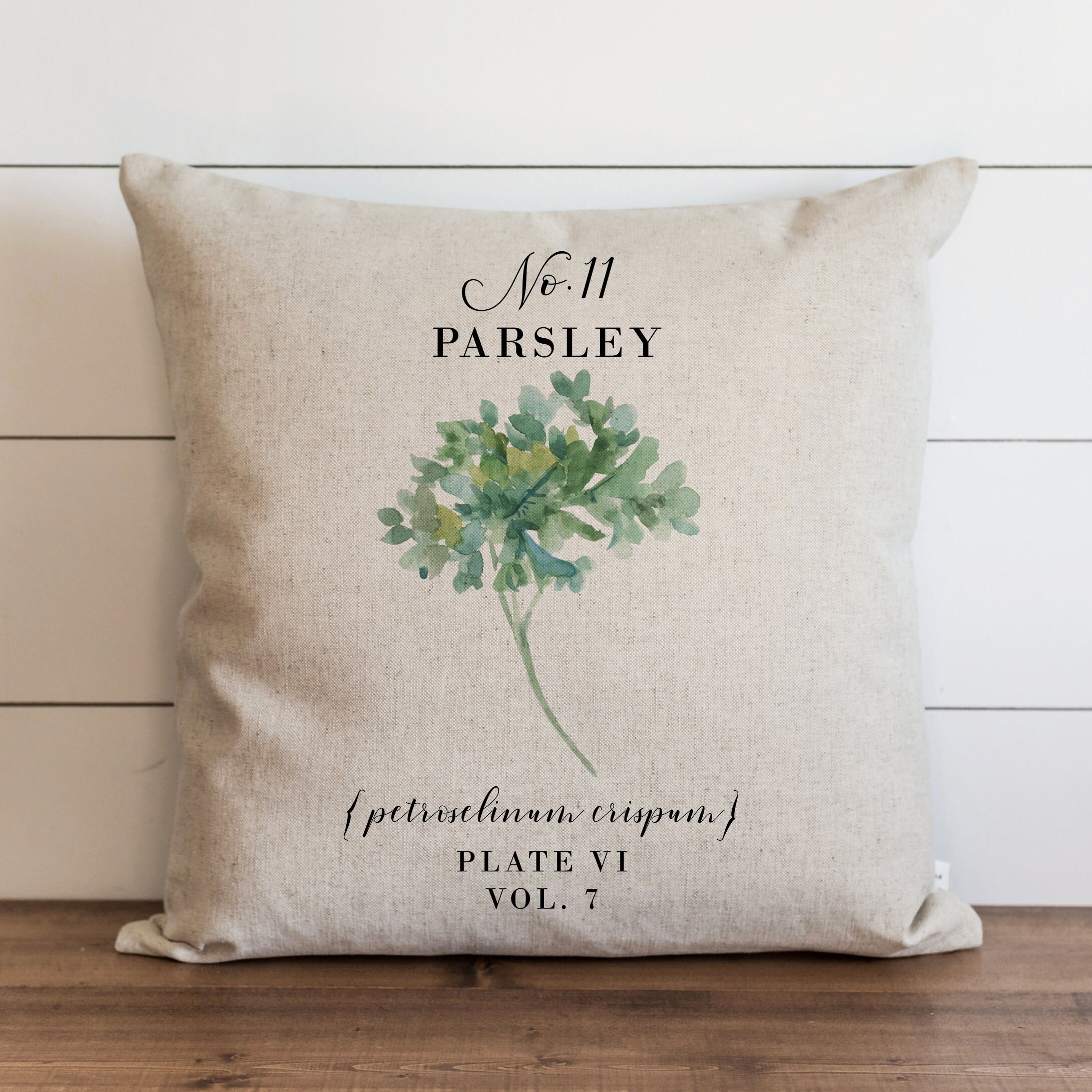 Parsley Pillow Cover | 18 x 18 | 20 x 20 | Botanical Pillow Cover | Floral | Herbs | Spring Home Decor | Summer Throw Pillow | Garden