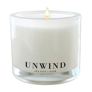 Sea Salt & Palm Coconut Wax Candle | Clean Burning Luxury Candle | Long Lasting Scented Candle | Soy Candle Alternative | Unwind
