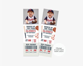 Einladung zum Baseball-Ticket, Baseball-Geburtstag, Baseball-Babyparty, Rookie des Jahres, All-Star-Spiel, Einladung zur Baseball-Party 152