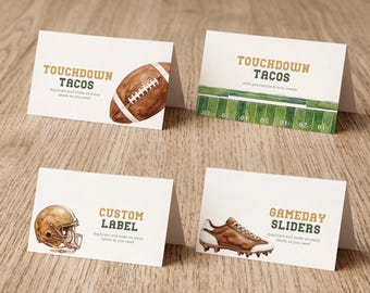 Football Party Food Labels, Game Day Tent Cards, Sports Party Buffet (Digital Download) 014