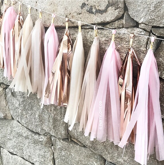 blush tassel garland