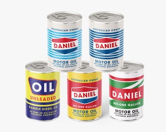 Motor Oil Can Labels, Vintage Engine Oil Tin Decals (DIY Printable) 005
