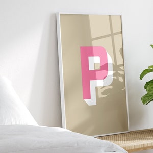 Monogram print college dorm decor custom office decor for gym initial art print for nursery boy print home decor artwork initial print girl