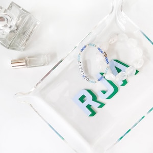 Clear Monogrammed Acrylic Tray - Marleylilly