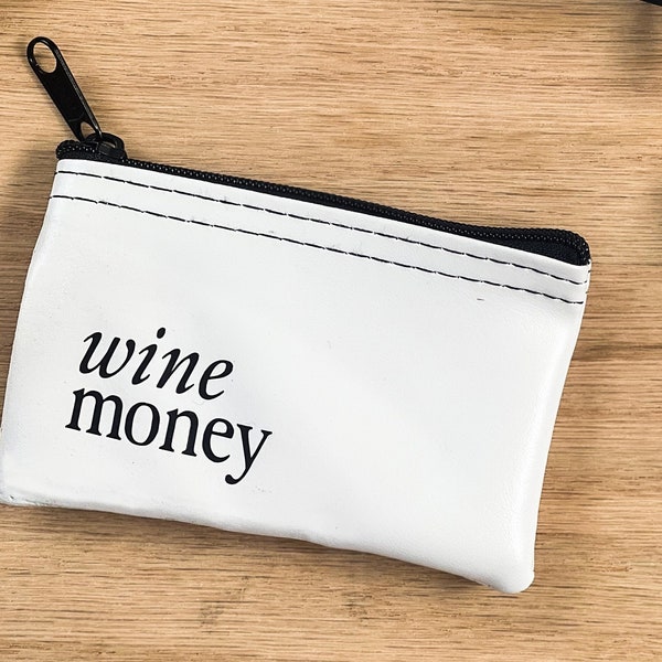 Money pouch coffee themed change purse funny gift for wine lover mini coin pouch zipper funny change purse money drinking money coin pouch