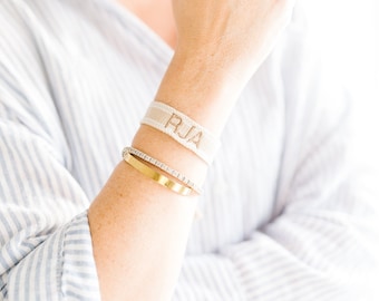 Embroidered bracelet preppy custom bracelet woven bracelet preppy embroidered friendship bracelet with tassel bracelet gift for bestie gift