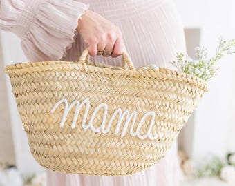 Gift for new mommy gift basket for mama tote bag baby shower gift basket  shower custom basket for baby shower newborn arrival gift mother