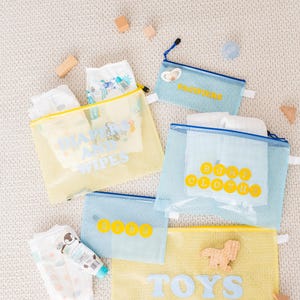 Baby Storage Pouch Mesh Container Diaper Organizer Infant Gift New Bundle Portable Case Nursery Bag Wipe Holder Pacifier Storage Travel Tote