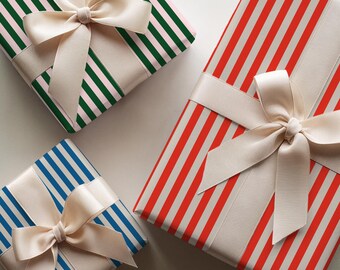 Striped wrapping paper for Christmas and birthday gift colorful stripe gift wrap roll luxury holiday wrapping paper for men unisex wrap roll