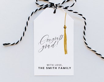 Graduation gift tag for grad gift hang tag custom family gift wrap tag for high school graduation gift wrap tag custom gift tag college grad