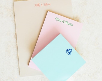 Custom monogram notepad office desk notepad business logo notepad for teacher appreciation gift for bridesmaid personalized notepad small