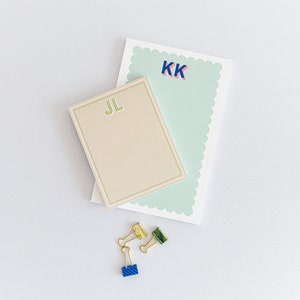 Personalized notepad custom name notepad for school teacher gift  for student notepad preppy style monogram writing pad custom stationery