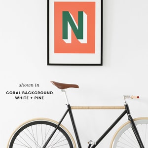 for gym initial art print for nursery boy print home decor artwork initial print girl