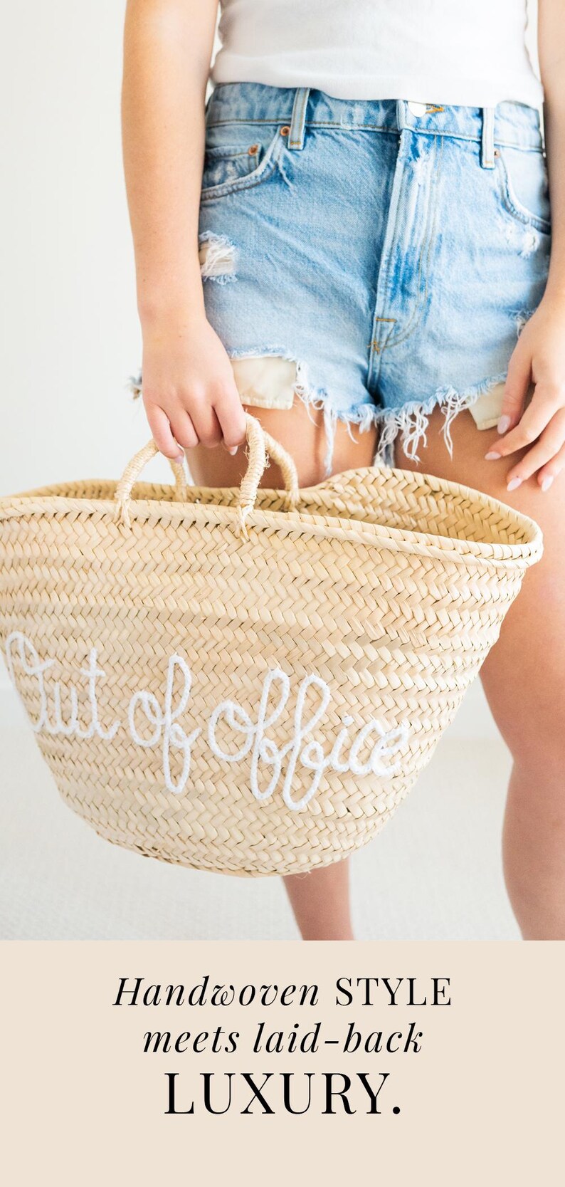 Embroidered vacation tote for girls trip