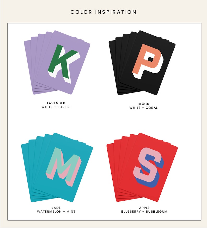 Custom poker card with monogram rummy card family game night gift for canasta player card set custom monogrammed playing card custom wedding