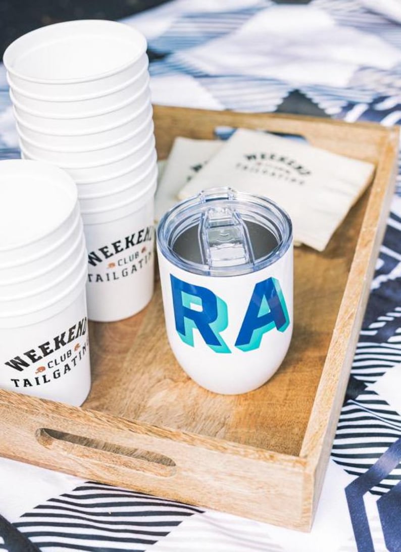 Personalized wine tumbler with straw custom wine tumbler with color block monogram bachelorette gift bridal party personalized wine travel