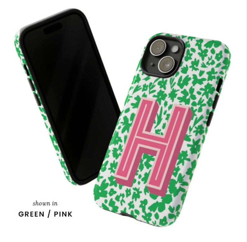 Monogram iPhone case custom iPhone 16 case custom tough protective phone case initial phone case stylish phone case gift her new phone gift