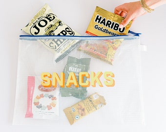 Snack bag customized snack pouch for school zipper snack bag reusable food container for snack sac waterproof bag for food and snack storage