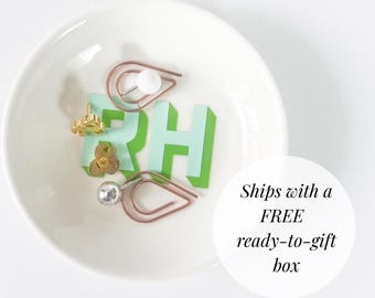 Trinket Tray Personalized jewelry dish holder engagement ring dish for custom jewelry tray personalized trinket dish for bridesmaid gifts