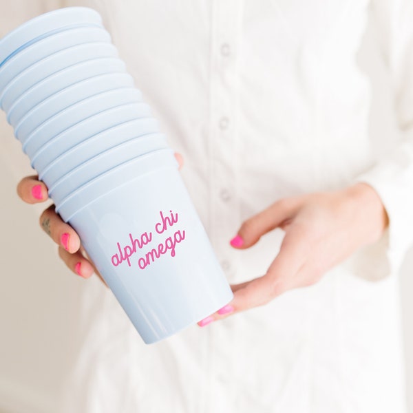 Verres sur le thème de l'équipe pour le chapitre de sororité tasse de stade personnalisée tasse de fête de mariage personnalisée pour événement stade cocktail tasse monogramme