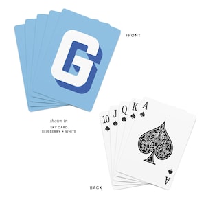 Custom playing cards with monogram playing card set for kids custom card deck of cards for girls night custom letter playing card deck games