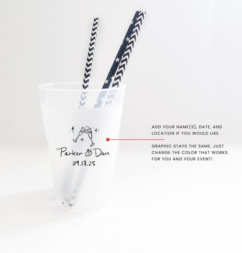 Custom wedding cocktail cups for signature drinks – elegant party cups