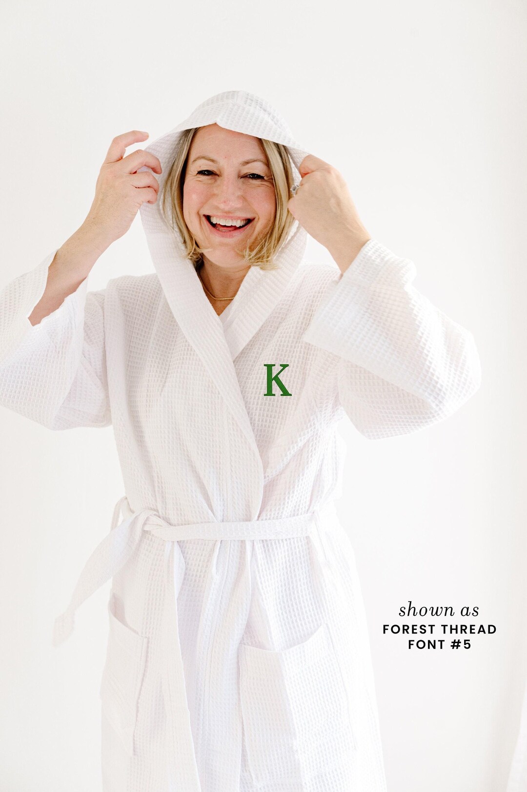 Engraved Robe Personalized Hooded Robe With Embroidery Monogrammed Bathrobe for Adult ...