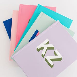 Hardcover lined journal with monogram
Custom initial notebook gift
