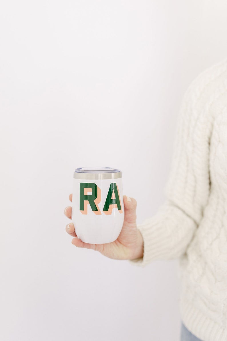 Personalized wine tumbler with straw custom wine tumbler with color block monogram bachelorette gift bridal party personalized wine travel