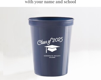 Custom shatterproof cup for high school graduation party custom party cup  college grad personalized stadium cup bulk order for grad party
