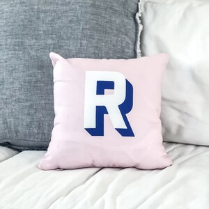 Girly pillow preppy throw pillow for dorm apartment decor pillow tween bedroom decor toss pillow with monogram cute pillow for girl room