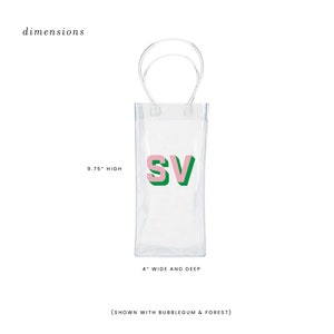 Monogram wine bag with initial hostess gift bag bridal party house warming gift fun and stylish personalized gift best friend wine bag gift