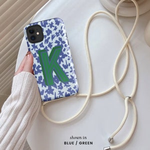 Initial phone case with initials pro max custom gift iPhone 13 case iPhone 14 case monogram phone personalized large initial iPhone case her