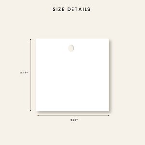 Custom printed hang tags square monogram stickers shadow monogram gift tags printed hang tag thank you gift tag custom hang tag monogram tag