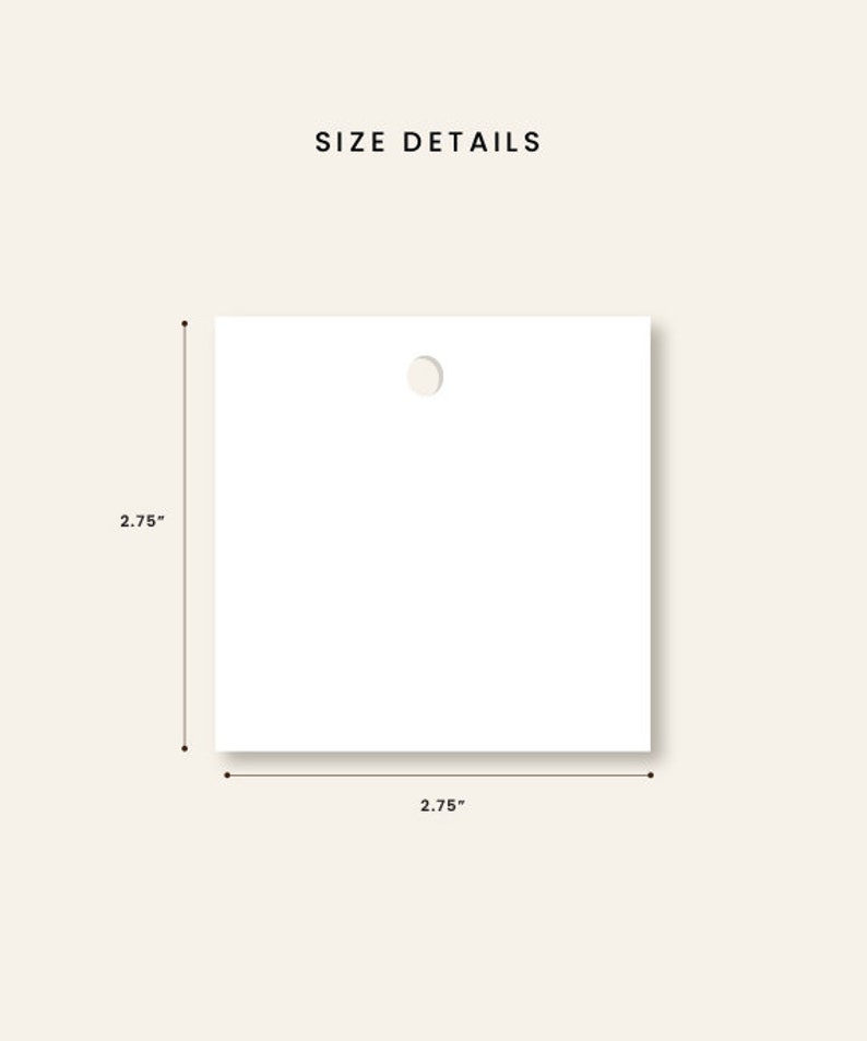 Custom printed hang tags square monogram stickers shadow monogram gift tags printed hang tag thank you gift tag custom hang tag monogram tag