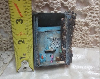 Miniature Dollhouse HandmadeDiorama Accessories Furniture Firplace Wooden Little people Furnished