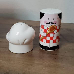 Fat Chef Salt Pepper Shakers Italian Kitchen Spice