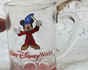 Vintage Disney Mickey Mouse Little Mug Glass Collectable