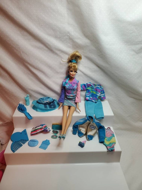 Large Barbie Doll Mix and Match Clothes Accessories Jacket Matching Pants  Tops Swimsuit Skirt Shoes Purse Brush Makeup Hat Set Lot 